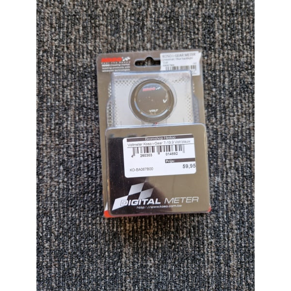 Voltmeter Koso i-Gear 7-19,9 Volt BLAUW